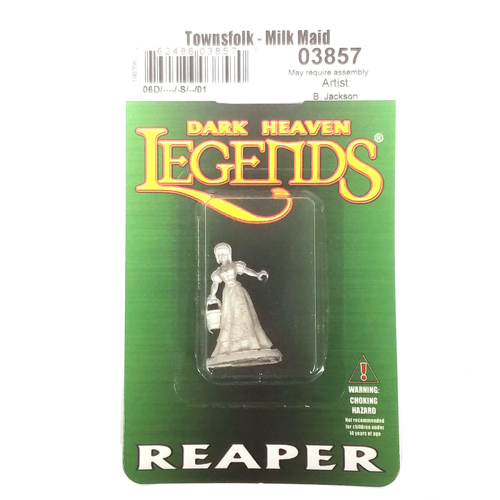 Reaper Miniatures Townsfolk - Milk Maid  #03857 Dark Heaven Unpainted Metal Mini