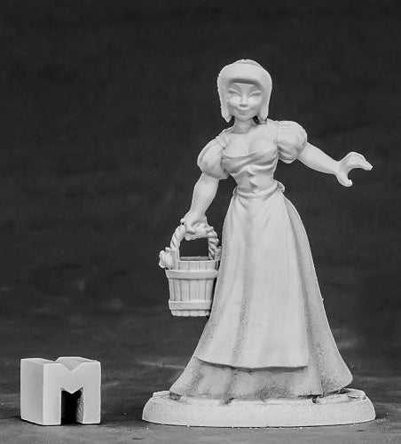 Reaper Miniatures Townsfolk - Milk Maid  #03857 Dark Heaven Unpainted Metal Mini