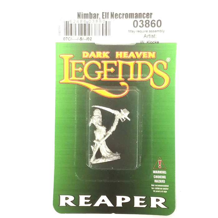Reaper Miniatures Nimbar, Elf Necromancer  #03860 Dark Heaven Unpainted Metal