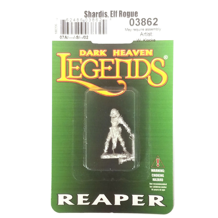 Reaper Miniatures Shardis, Elf Rogue  #03862 Dark Heaven Unpainted Metal Mini