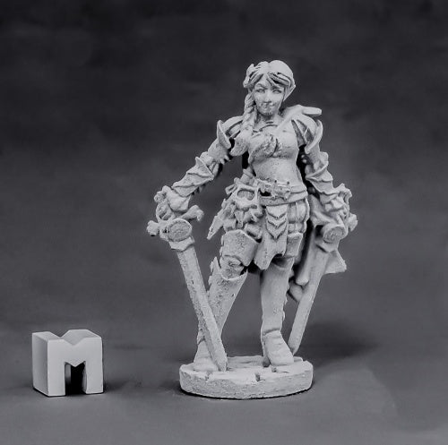 Reaper Miniatures Aletheia Edair, Duelist 03867 Dark Heaven Unpainted Metal Mini