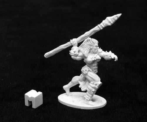 Reaper Miniatures Jade Fire Spearmaiden #03937 Dark Heaven Unpainted Metal Mini