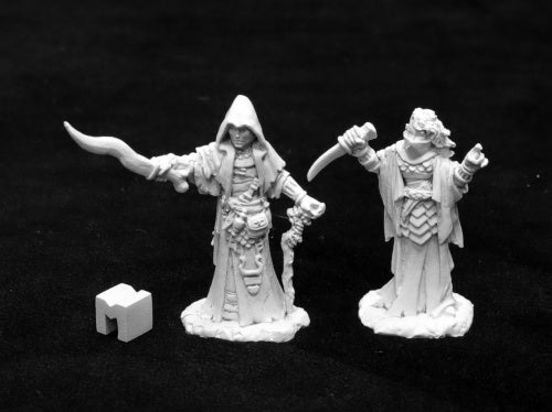 Reaper Miniatures Cultist Leaders of the Crawling One (2) #03941 Unpainted Metal