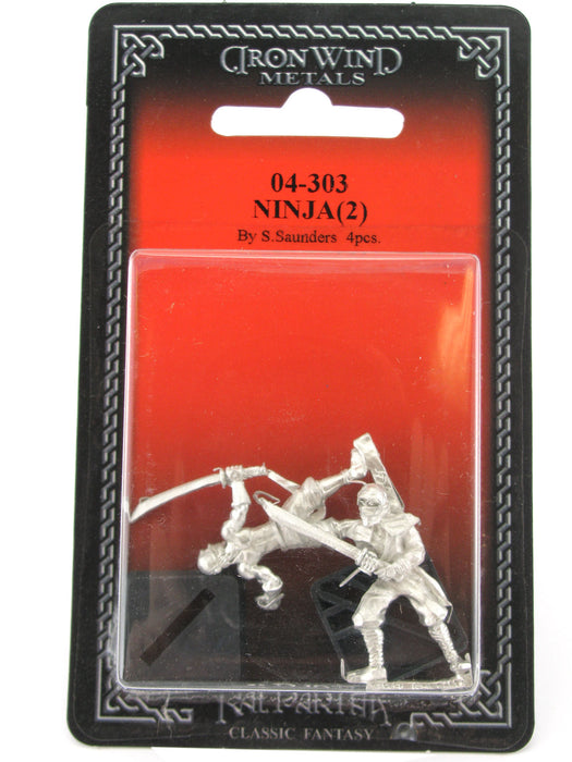 Ninja (2) #04-303 Classic Ral Partha Fantasy RPG Metal Figure