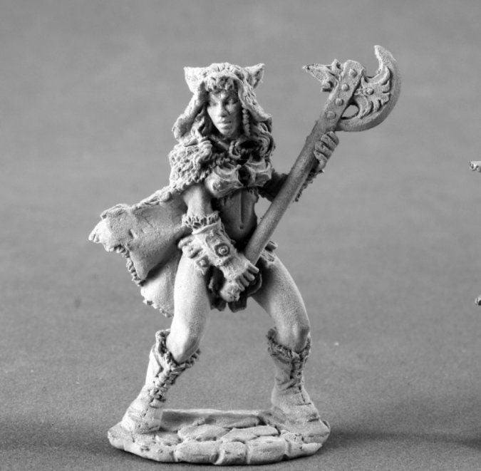 Reaper Miniatures Kyrie, Female Barbarian #04008 Unpainted Metal Figure