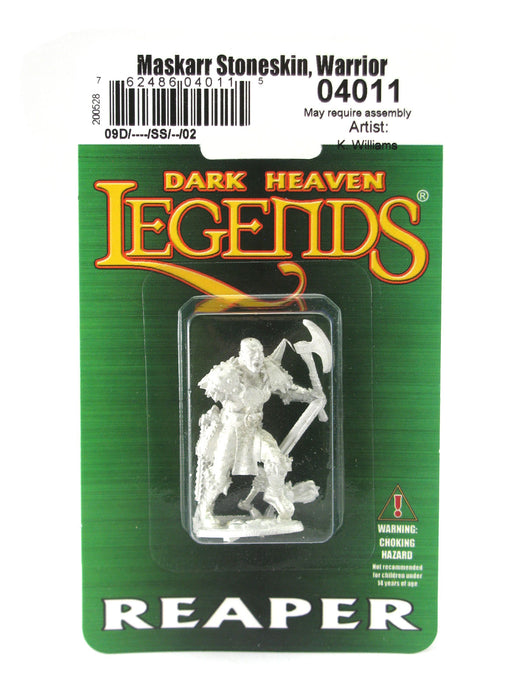Reaper Miniatures Maskarr Stoneskin, Half-Giant Warrior #04011 Unpainted Metal