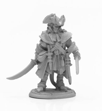 Reaper Miniatures Wicked Hand: Vax Kreel, Hellborn Pirate #04021 Unpainted Metal Figure