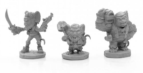 Reaper Miniatures Pirate Mousling Crew (3) #04027 Unpainted Metal Figure
