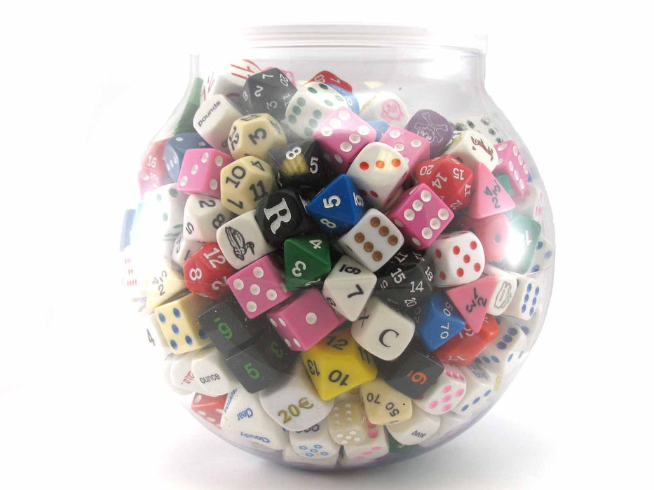 Bowl of Dice Assorted Dice (Roughly 400 Pieces)