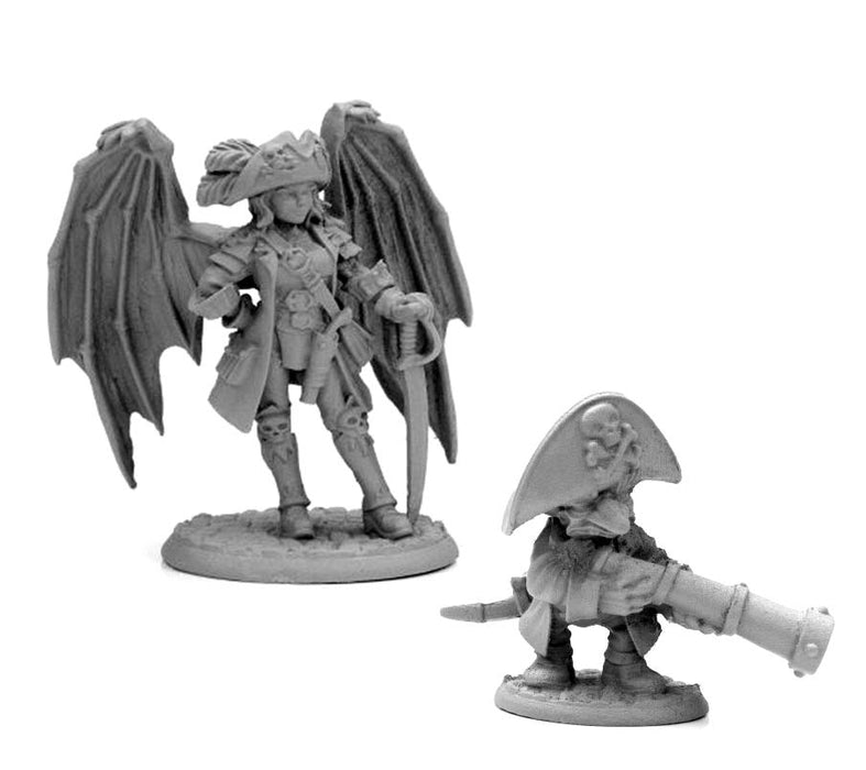 ReaperCon 2020 Pirate Sophie and Despicatus #04037 (#01668) Unpainted Figures