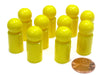 Set of 10 Ball Pawns 30mm Peg Pieces for Board Game Play - Yellow