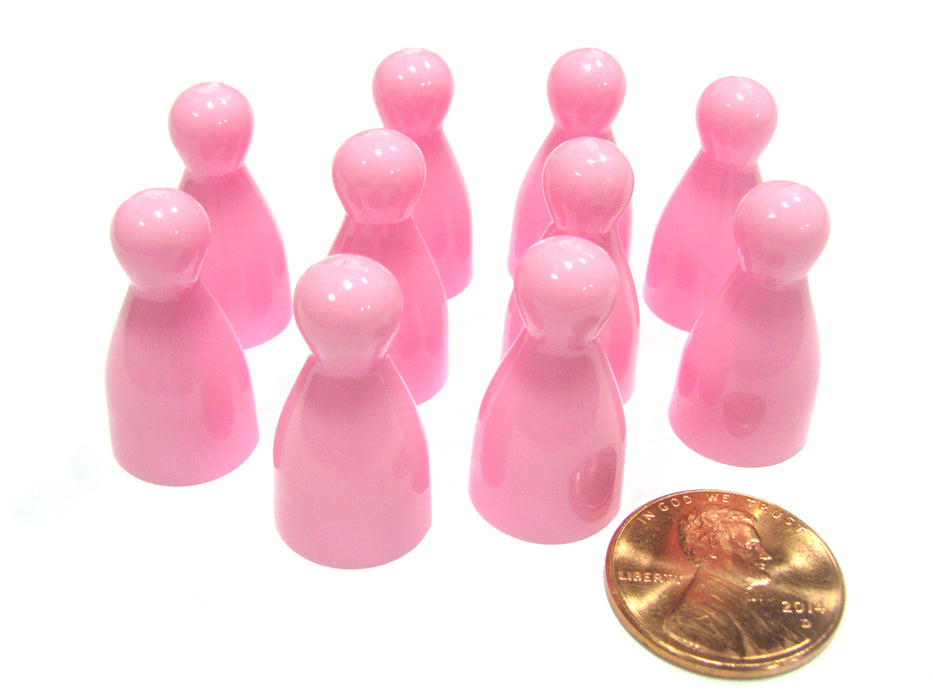 Set of 10 Halma 25mm Pawns Pawn Peg Pegs Board Game Play Pieces - Pink