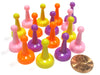 Set of 16 Standard Pawns 25mm - 4 Each Purple Pink Orange Yellow