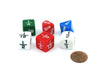 Pack of 6 Math Fractions Educational Dice - Assorted Colors