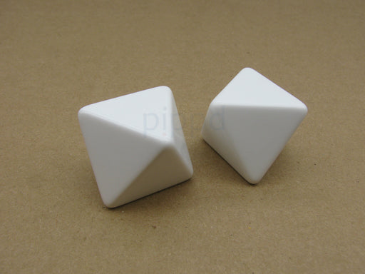 Pack of 2 Jumbo 24mm Blank Eight-Sided D8 RPG Dice - White