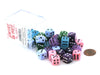 Case of 36 Deluxe Swirl Small 12mm Round Edge Dice - Assorted Colors