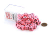 Case of 36 Deluxe Swirl Small 12mm Round Edge Dice - Pink with Black Pips