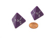 Pack of 2 D4 Opaque Jumbo Dice - Purple with White