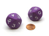 Pack of 2 D10 Opaque Jumbo Dice - Purple with White