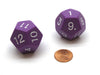 Pack of 2 D12 Opaque 30mm Jumbo Dice - Purple with White