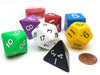 Jumbo Polyhedral 7-Die Dice Set 23mm-29mm - Assorted Colors