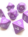 Jumbo Polyhedral 7-Die Dice Set 23mm-29mm-Purple with White Numbers
