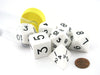 Jumbo Polyhedral 7-Die Dice Set 23mm-29mm- White with Black Numbers