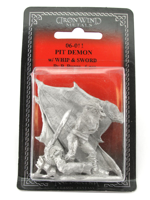 Pit Demon with Whip and Sword 06-011 Classic Ral Partha Fantasy RPG Metal Figure
