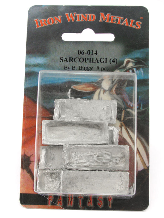 Sarcophagi (4) 2 Empty, 1 Occup, 1 w/ Treasure #06-014 Classic Ral Partha Figure