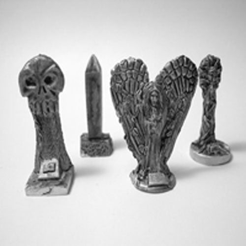 Cemetery Monuments and Statues (4) #06-018 Classic Ral Partha Fantasy RPG Figure