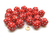Set of 20 Triantakohedron D30 30 Sided 33mm Jumbo Dice - Red w White Numbers