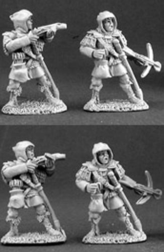 Pechetruite 3x Anhurian Archer - Miniature Reaper Bones 77358 Per Giochi Di Ruolo E Guerra (35mm, Non Verniciato)