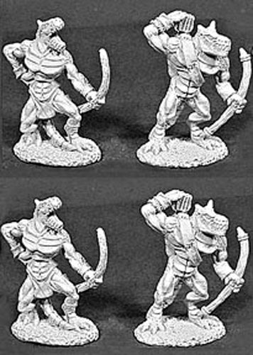 Reaper Miniatures Lizardmen Archers 4 Pcs #06046 Dark Heaven Legends Army Packs