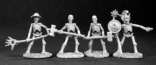 Reaper Miniatures Skeleton Engineer Crew 4 Pieces #06061 Dark Heaven Legends