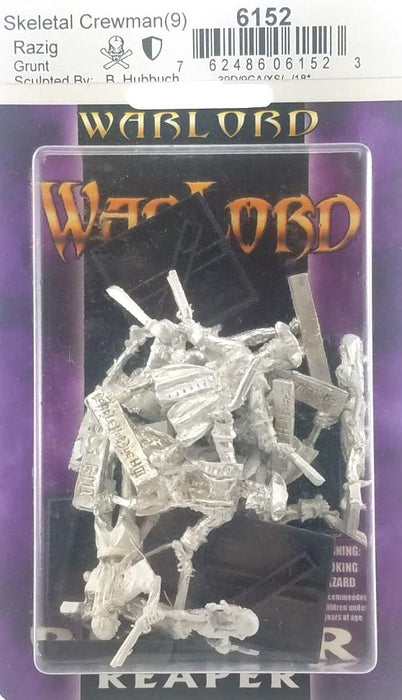 Reaper Miniatures Skeletal Crewman (9), Razig Grunt 06152 Warlord Army Unpainted