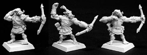 Reaper Miniatures Bull Orc Archers (6), Reven Adept 06162 Warlord Army Unpainted