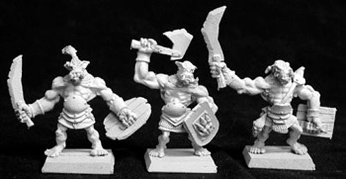 Reaper Miniatures Bull Orc Fighters 6, Reven Grunt #06164 Warlord Army Unpainted