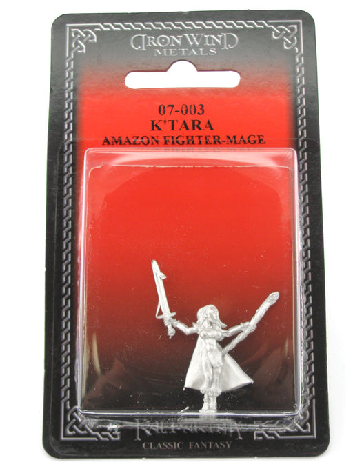 K'Tara Amazon Fighter-Mage #07-003 Classic Ral Partha Fantasy RPG Metal Figure