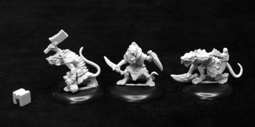 Reaper Miniatures Wererats (3) #07016 Dungeon Dwellers Unpainted Metal Figures