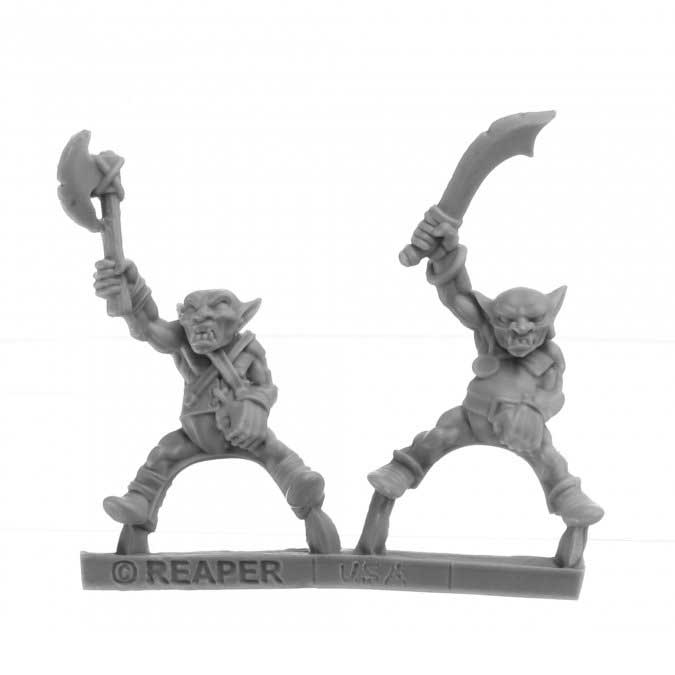 Dungeon Dwellers Goblin Wolfriders (2) #07041 Bones USA Unpainted Plastic