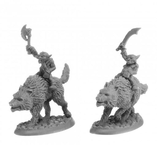 Dungeon Dwellers Goblin Wolfriders (2) #07041 Bones USA Unpainted Plastic