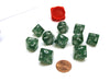 Pack of 10 D10 16mm Koplow Games Glitter Dice - Green