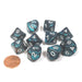 Pack of 10 D10 16mm Koplow Games Pearl Dice - Emerald