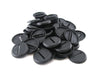 Chessex 30mm Black Round Slotted Bases with Lip #08611F for RPG Miniatures (50)