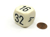 Large Backgammon 30mm Doubling Cube Dice - Ivory