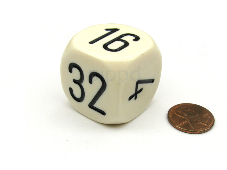 Large Backgammon 30mm Doubling Cube Dice - Ivory