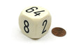 Large Backgammon 30mm Doubling Cube Dice - Ivory