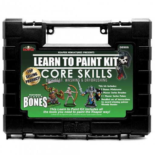 Reaper Miniatures Learn To Paint Bones Kit #08906 for Painting Mini Figures