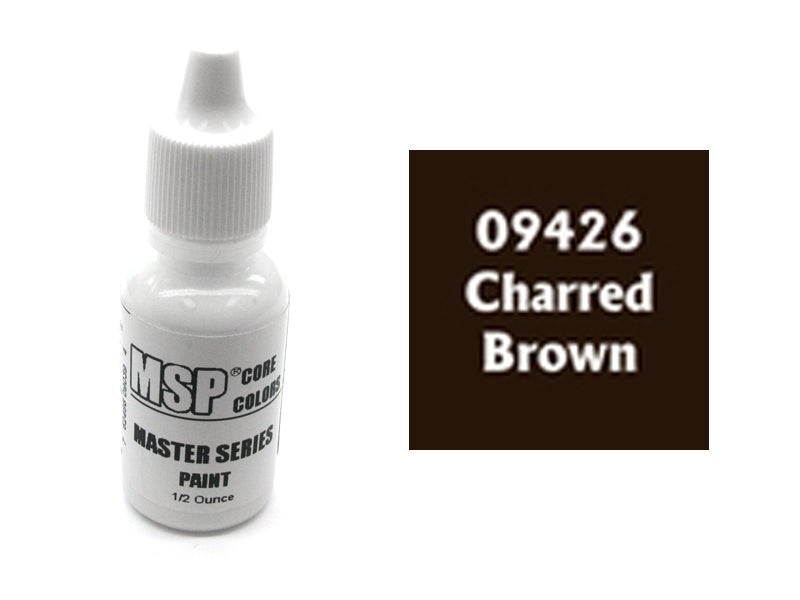 MSP Bones Color 1/2oz Paint Bottle #09426 - Charred Brown