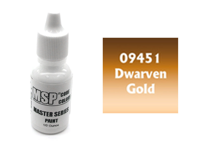 MSP Bones Color 1/2oz Paint Bottle #09451 - Dwarven Gold